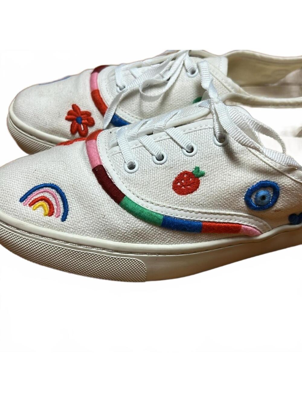 Anthropologie Soludos “Marin” Embroidered Canvas Sneakers | Size US 8 / EU 38.5